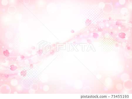 Cherry blossom snowstorm background frame 73455193