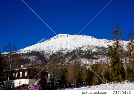 The popular ski resort in Tatranska Lomnica, High Tatras at winter 73455438