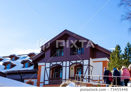 The popular ski resort in Tatranska Lomnica, High Tatras at winter The popular ski resort in Tatranska Lomnica, High Tatras at winter 73455446