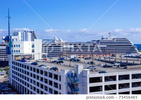 The view from a cruise ship of Port Everglades The view from a cruise ship of Port Everglades 73456465