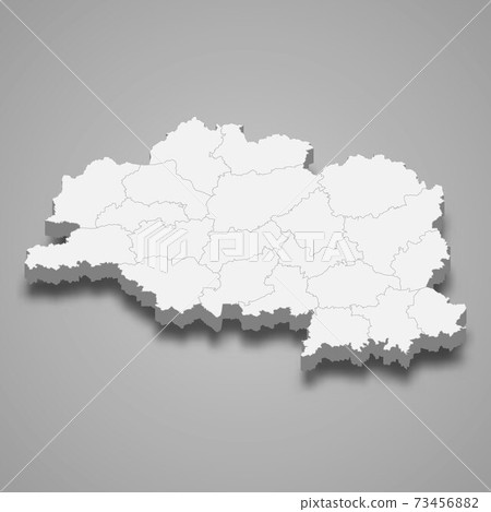 3d map of Vitebsk Oblast is a region of Belarus 73456882