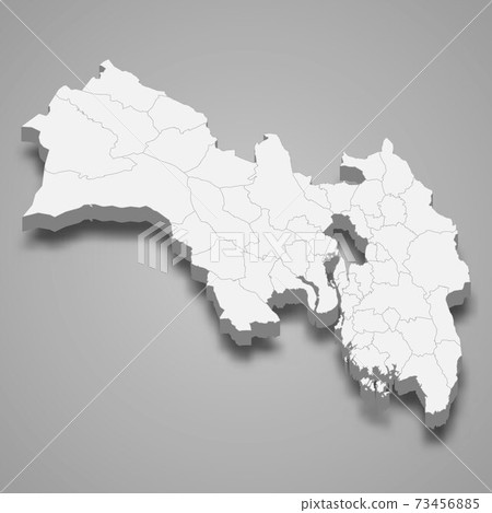3d isometric map of Viken is a county of Norway 73456885