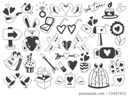 valentine illustration Vector for banner - Stock Illustration [73457472 ...