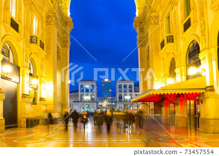 Glass dome of Galleria Vittorio Emanuele in Milan, Italy 73457554