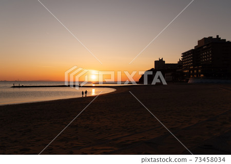 西浦溫泉棕櫚灘黃昏 西浦溫泉棕櫚灘黃昏 73458034