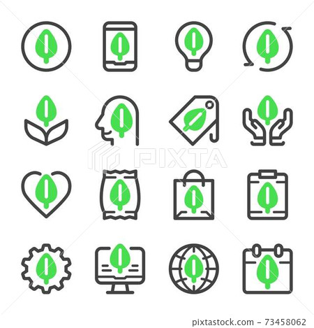 eco icon set eco icon set 73458062