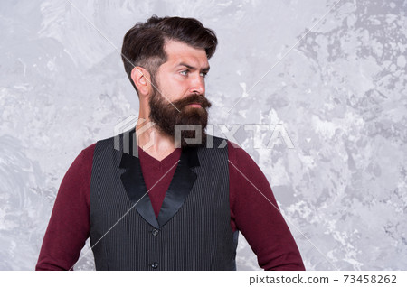 Moustache style. Well groomed hipster. Barbershop Moustache style. Well groomed hipster. Barbershop 73458262