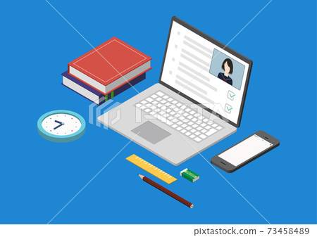 在線課程和考試的插圖材料 在線課程和考試的插圖材料 73458489