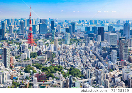 Gulf area around Tokyo Tower and Minato Ward 73458539