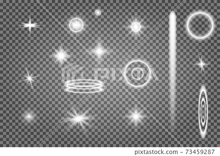 Light glow. Vector flare, star effect, transparent Light glow. Vector flare, star effect, transparent 73459287