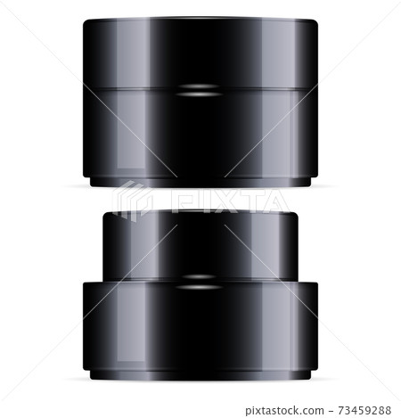 Black cream jar. Cosmetic jars mockup, vector Black cream jar. Cosmetic jars mockup, vector 73459288