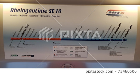 Deutsche Bahn route map from Frankfurt 73460506