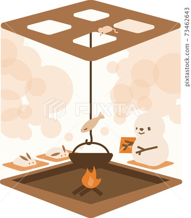 Illustration that warms up in the hearth Illustration that warms up in the hearth 73462643