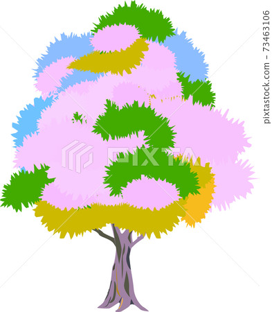 Cute colorful mysterious tree 73463106