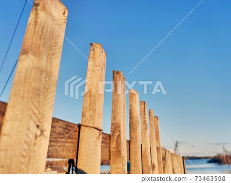 Wooden fence for wallpaper design 73463598