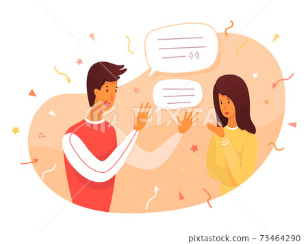 Vector cute illustration of extrovert man Vector cute illustration of extrovert man 73464290