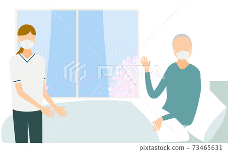 住院病人和護士起床 住院病人和護士起床 73465631