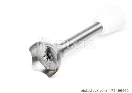 blender cutting blades side close up to lie on white background. blender cutting blades side close up to lie on white background. 73466951