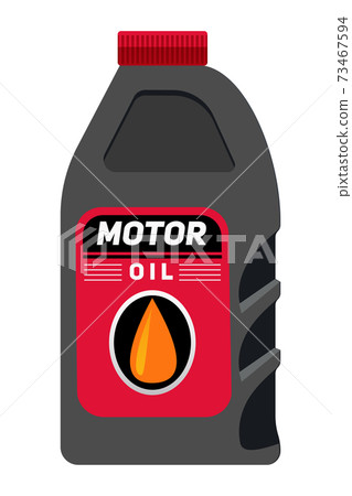 Car motor oil canister isolated on white backdrop Car motor oil canister isolated on white backdrop 73467594