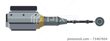 Car rolling chassis isolated on white background 73467604