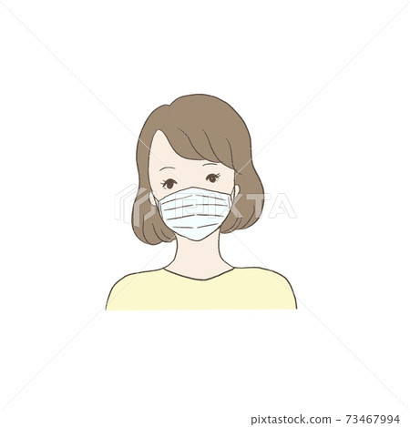 A woman wearing a mask 73467994