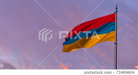 3d rendering of the national flag of the Armenia 3d rendering of the national flag of the Armenia 73469604
