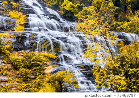 Mae Ya waterfall at Doi Inthanon national park, Chom Thong District,Chiang Mai Province, Thailand 73469797