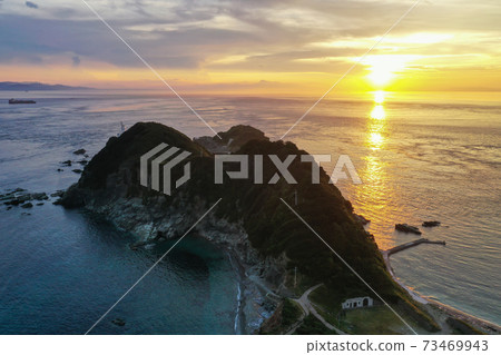 Ikata Town, Ehime Prefecture, Sadamisaki Peninsula at dusk 73469943