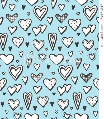 seamless pattern with hearts. romantic theme. Vector illustration. doodle Wedding pattern. Valentine hearts seamless pattern with hearts. romantic theme. Vector illustration. doodle Wedding pattern. Valentine hearts 73471847