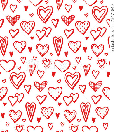 seamless pattern with hearts. romantic theme. Vector illustration. doodle Wedding pattern. Valentine hearts seamless pattern with hearts. romantic theme. Vector illustration. doodle Wedding pattern. Valentine hearts 73471849