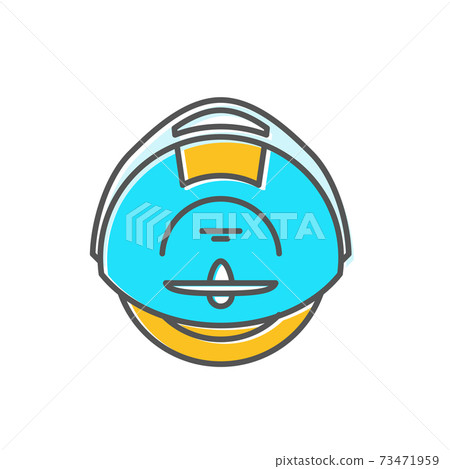 Electrical solowheel, monowheel icon in line style, balance wheel side view, vector 73471959