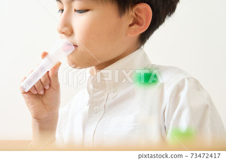 PCR test saliva collection image 73472417