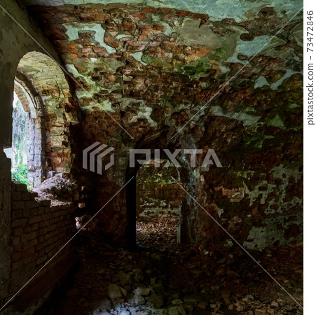 Abandoned Military Tarakaniv Fort basements (other names - Dubno Fort, New Dubna Fortress) - a defensive structure, an architectural monument of 19th century, Tarakaniv, Rivne region, Ukraine. Abandoned Military Tarakaniv Fort basements (other names - Dubno Fort, New Dubna Fortress) - a defensive structure, an architectural monument of 19th century, Tarakaniv, Rivne region, Ukraine. 73472846