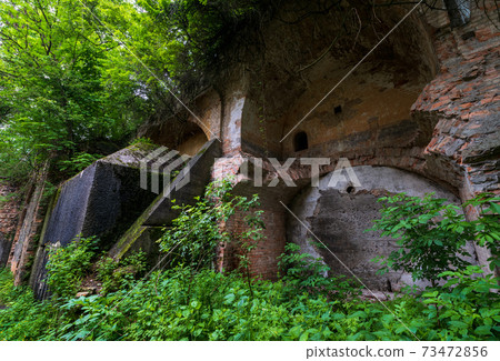 Abandoned Military Tarakaniv Fort (other names - Dubno Fort, New Dubna Fortress) - a defensive structure, an architectural monument of 19th century, Tarakaniv, Rivne region, Ukraine. Abandoned Military Tarakaniv Fort (other names - Dubno Fort, New Dubna Fortress) - a defensive structure, an architectural monument of 19th century, Tarakaniv, Rivne region, Ukraine. 73472856