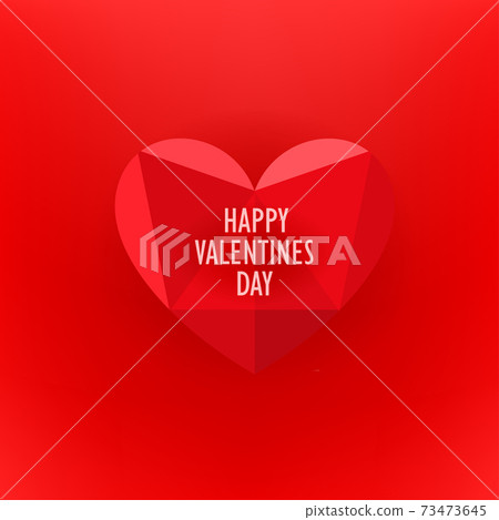 Vector template for a greeting card. Happy Valentines day Vector template for a greeting card. Happy Valentines day 73473645