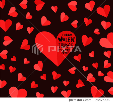 Valentines Day celebration vector banner 73473650