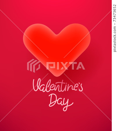 Valentines Day celebration vector banner with beautiful heart 73473652
