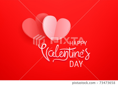 Happy Valentines Day. Greeting banner vector template Happy Valentines Day. Greeting banner vector template 73473658