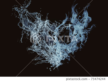 Abstract splash heart Abstract splash heart 73474244
