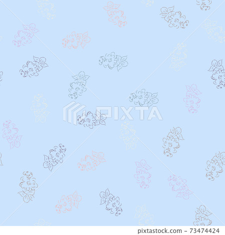 Doodle colorful simple vector. Seamless pattern of hand-drawn roses. Seamless random colorful pattern of hand-drawn flowers. Isolated. Doodle colorful simple vector. Seamless pattern of hand-drawn roses. Seamless random colorful pattern of hand-drawn flowers. Isolated. 73474424
