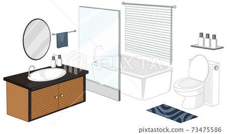 Bathroom furniture isolated on white background 73475586