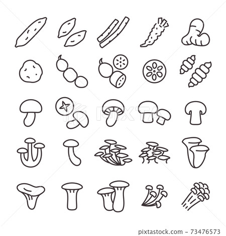 25 Icon set No.03 (vegetables) 73476573