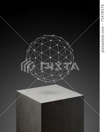 球體由線框，多邊形，多邊形，多面體製成 73476578