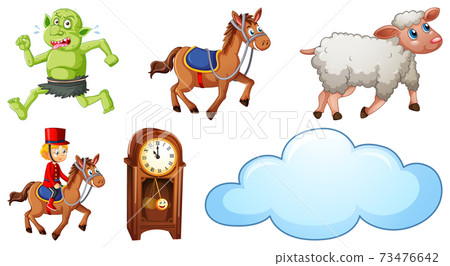 Set of different nursery rhyme character... - Stock Illustration ...