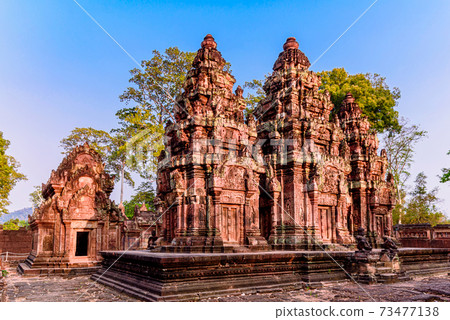 Banteay Srei Temple The beautiful ancient castle, Siem Reap, Cambodia 73477138