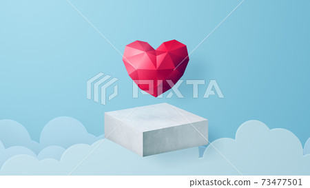 Surrealism--A polygon-like heart on a planktonic platform 73477501