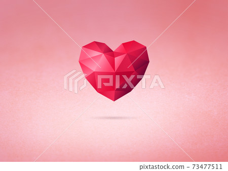 幾何多邊形心多邊形3DCG情人節 73477511