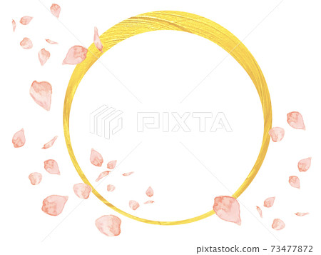 Moon cherry blossom frame watercolor cherry blossom moon gold leaf luxury logo night cherry blossom Japanese style spring cherry blossom viewing Taisho era New Year's card gold Moon cherry blossom frame watercolor cherry blossom moon gold leaf luxury logo night cherry blossom Japanese style spring cherry blossom viewing Taisho era New Year's card gold 73477872