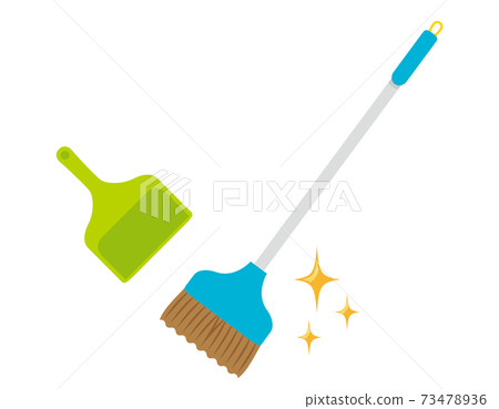 Broom and dustpan vector illustration cleaning - Stock Illustration ...