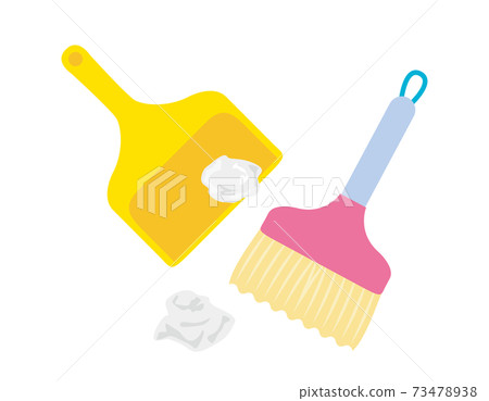 Broom and dustpan vector illustration cleaning 73478938